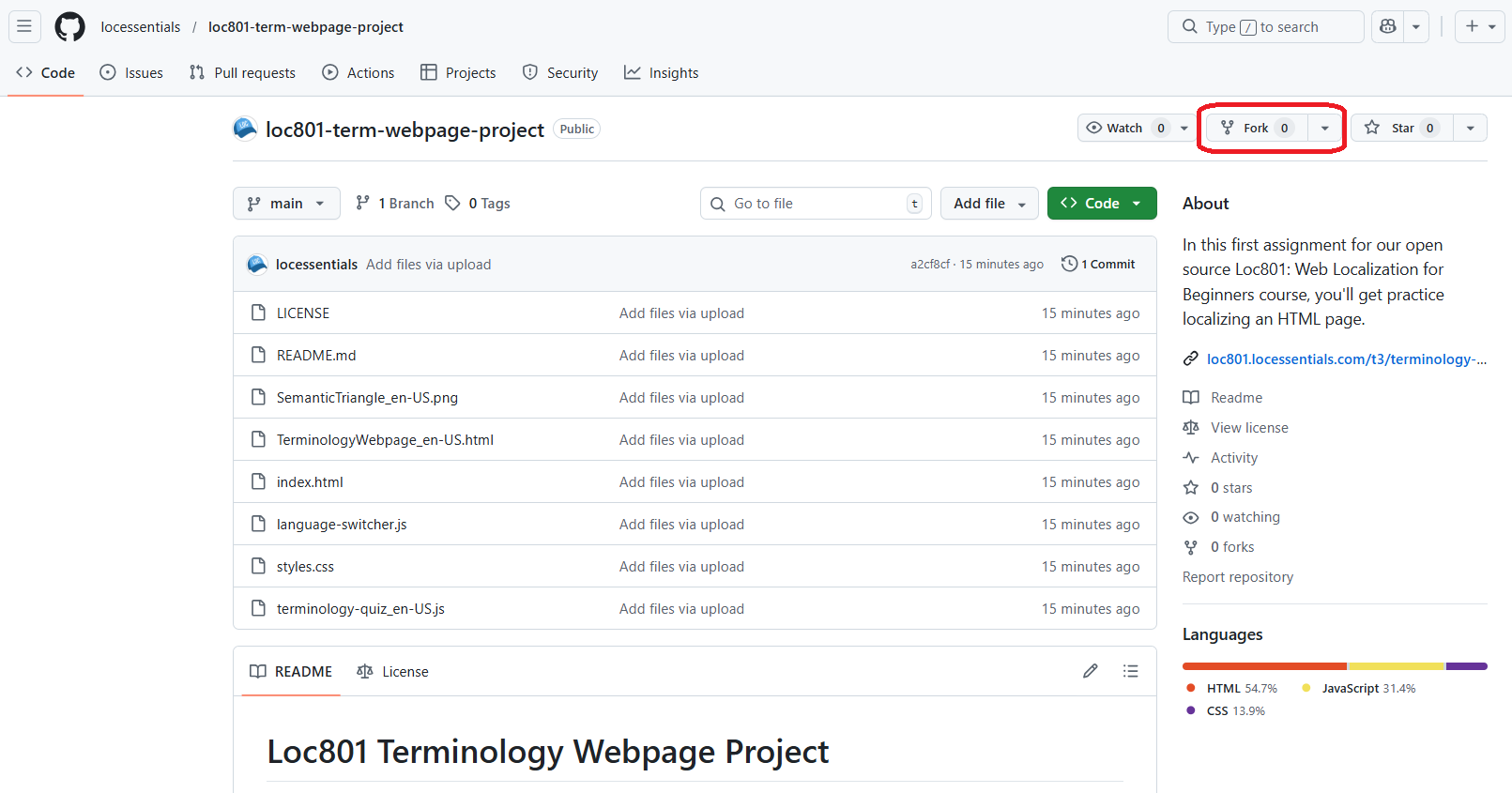 Terminology Webpage Project | Topic 3 | Loc801